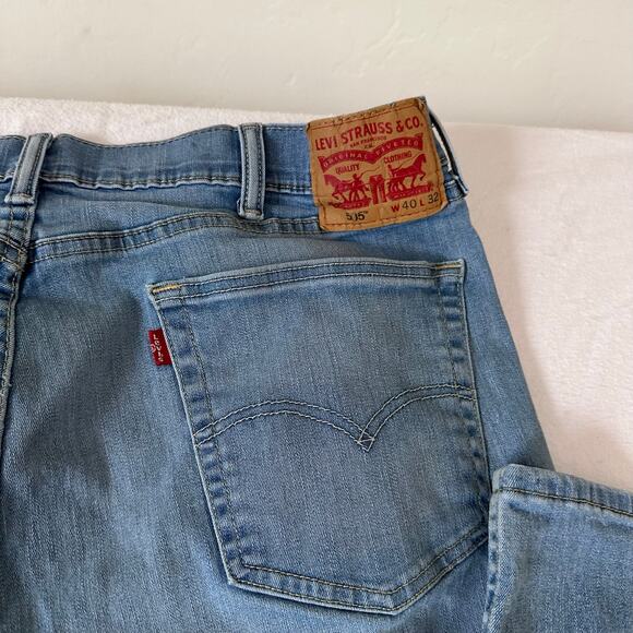Levi's 505 Straight Denim Jeans Mens 40x32 Blue Med Wash 5 Pocket Regular Fit - Picture 9 of 9